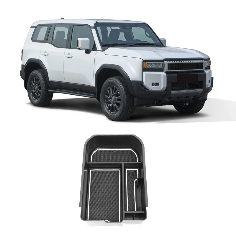 لـ 24 مسند ذراع تويوتا برادو تخزين LC250 مسند الذراع المركزي صندوق تخزين حجرة التخزين