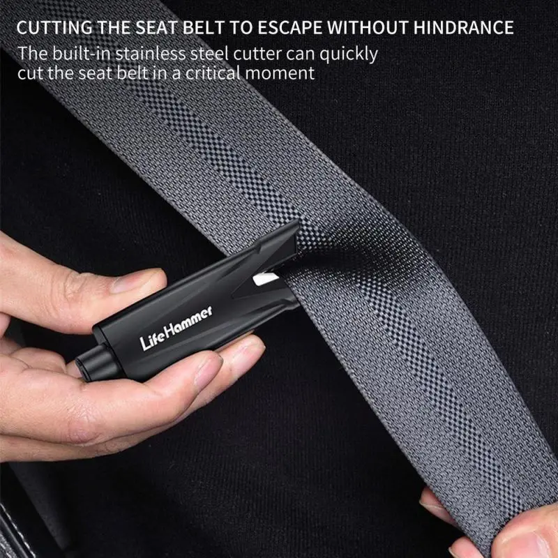 Portable Seat Safety Hammer Auto Glass Car Window Breaker Life Saving Escape Rescue Tool Seat Belt Cutter Key-chain Hammer