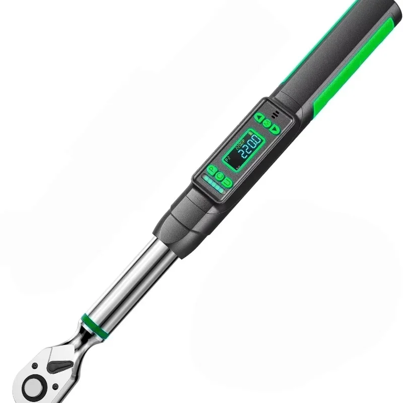 Digital torque wrench LCD real-time peak mode preset data storage Dual alarm torque wrench