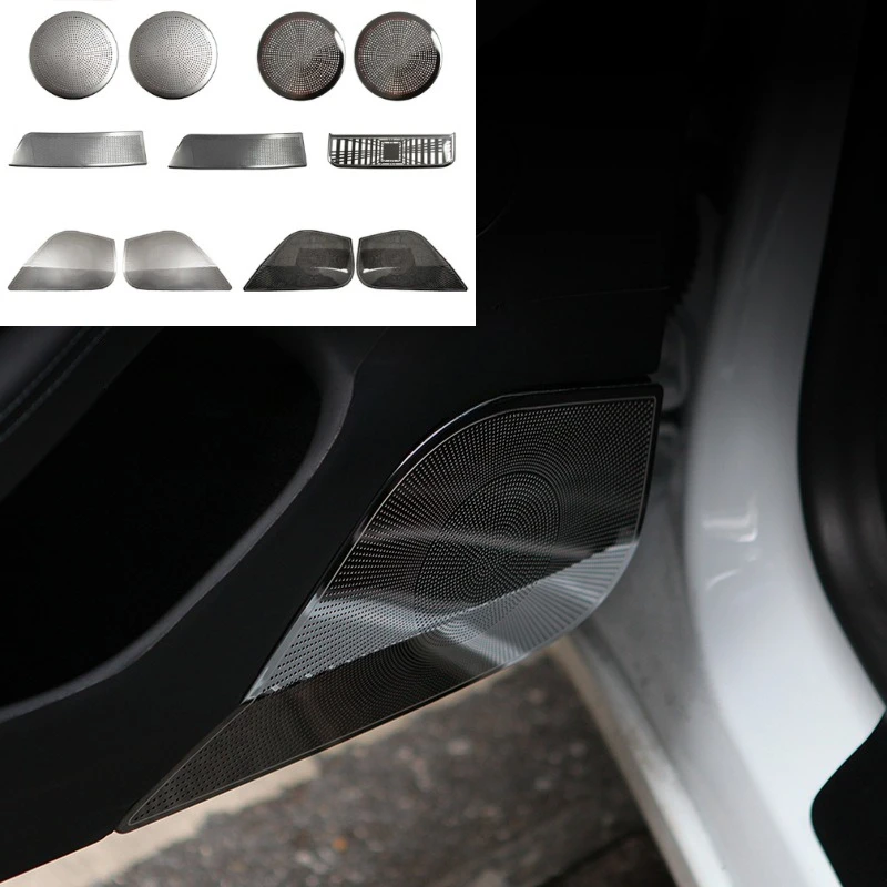 

For Tesla Model 3 Highland Car Door Speaker Cover Air Vent Cover Stylish Practical Scratch-Resistant Metal Texture Upgrade Kit