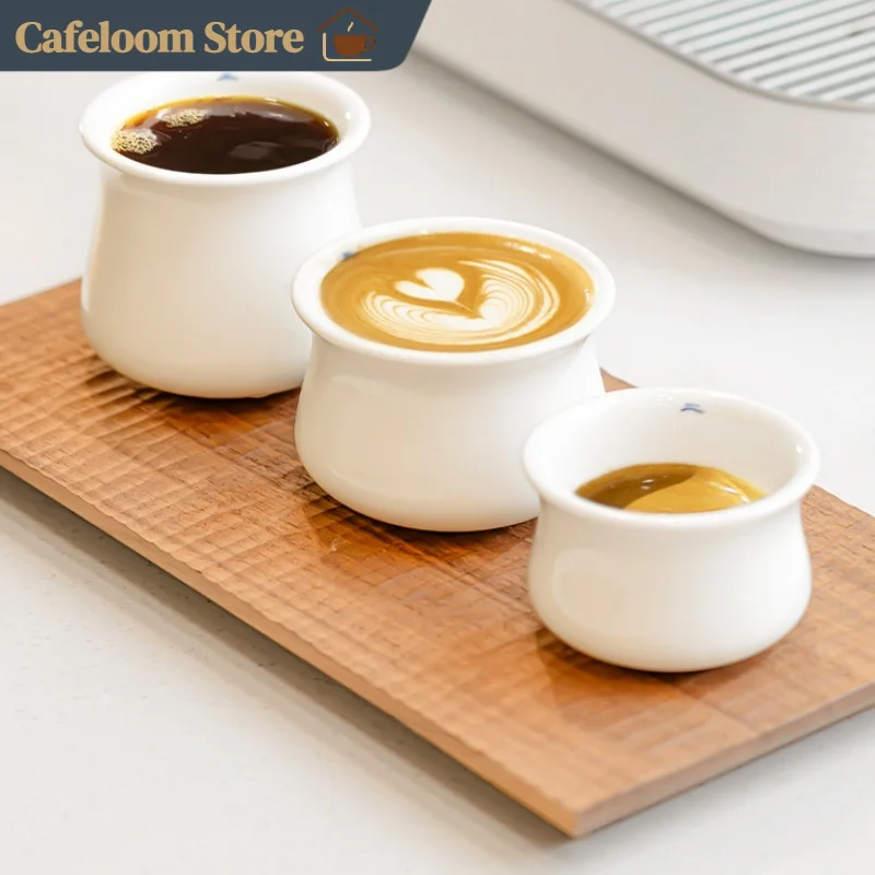Timemore Trio Espresso Americano Latte Cup Set Ceramic Coffee Tasting Cups Espresso Shot Glasses Pour Over Milk Coffee Mugs