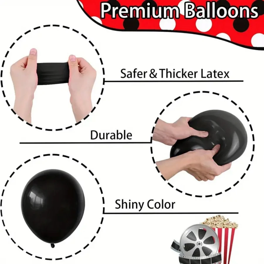 137-Piece Set of Bat-Themed Party Balloon Arch Kit Balloon Set Birthday Party Decoration