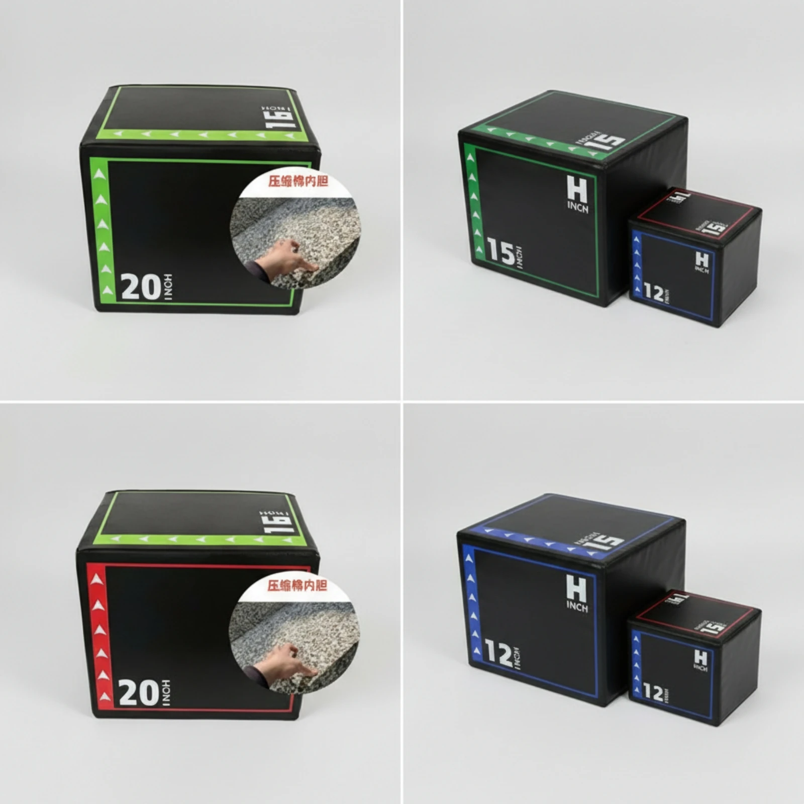 Foam Plyo Box Firm Plyo Box Non-Slip Textured for Fitness Enthusiasts, Home Gym, Functional Fitness