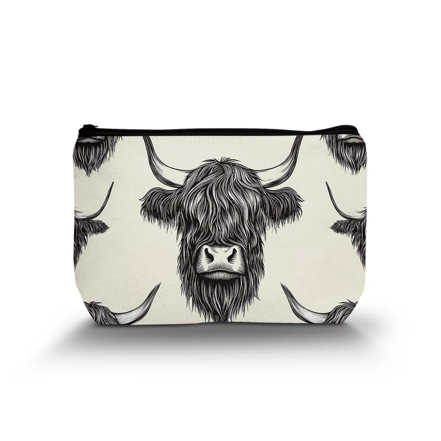 1Pc Makeup Bag Cow Western Gifts For Women Best Friend Cosmetic Bag Cow Gifts Travel Bag Birthday Decor 8.66X5.51Inch