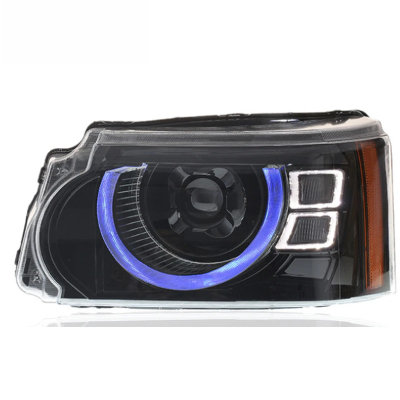 Suitable for Range Rover Sport  10-13 Headlight Assembly Modified Defender Style LED Daytime Running Light Lens