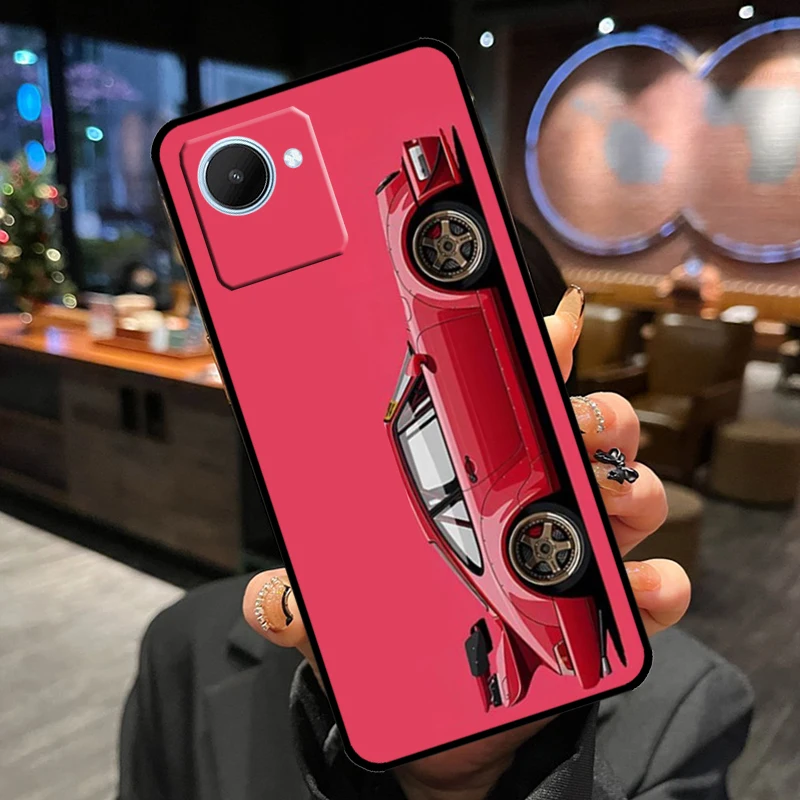 Japan Sports Car Jdm Drift Case For Realme GT7 Pro GT6 10 11 12 13 14 Pro Plus C55 C53 C35 C33 C61 C65 C67 C53 C71 C75