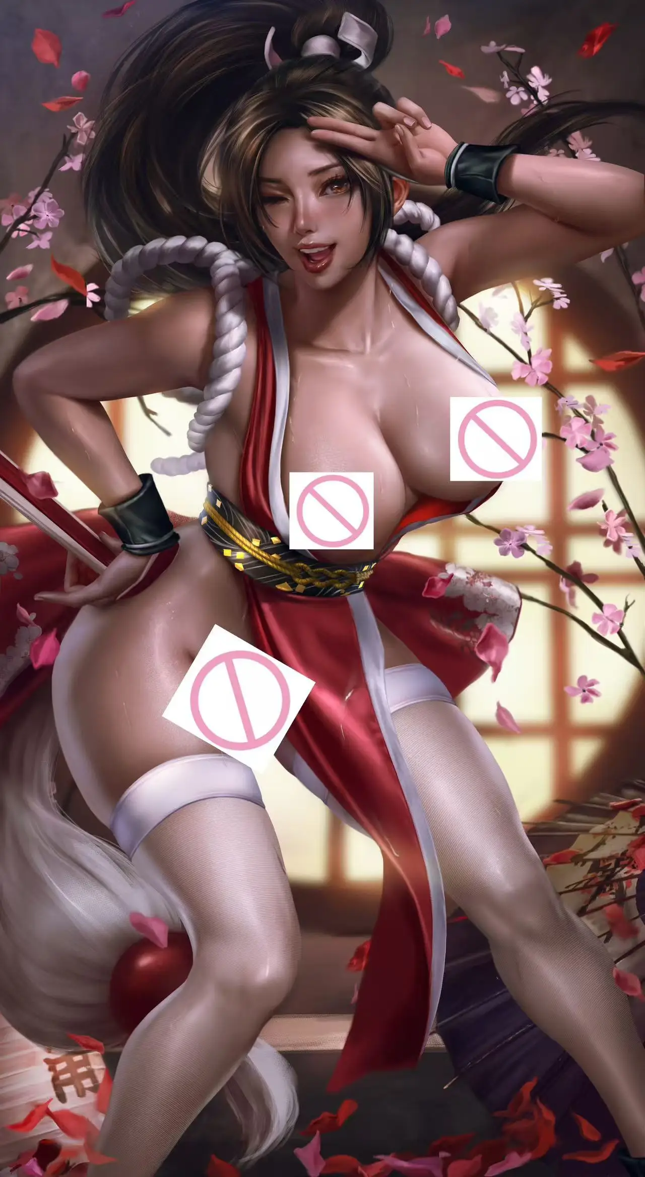 Mai Shiranui Game Dead Or Alive Hentai Big Boobs Anime Sexy Nude Lady Print Canvas HD Poster Living Room Bedroom Handing Picture