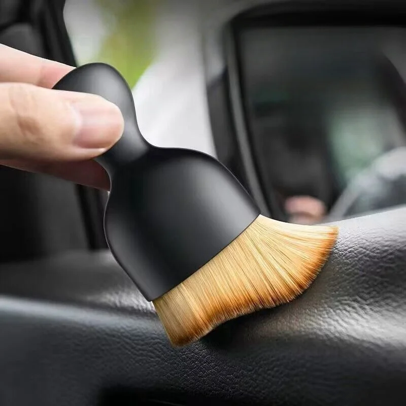 Brosse de nettoyage de voiture, brosse de nettoyage de beauté de sortie d'air, accents doux, 3 pièces