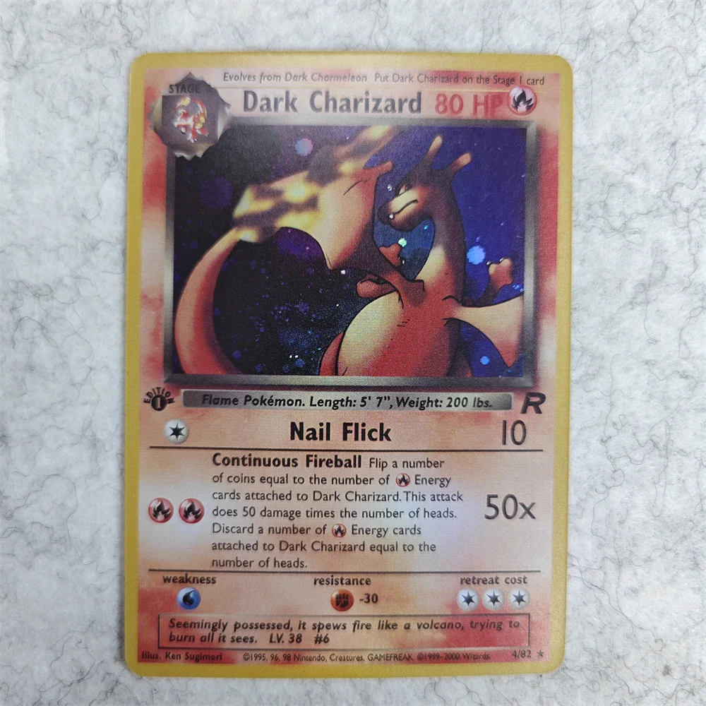 PTCG Charizard Cards Shining Local Laser Ex GX VMX Hobbies Rare Collection Battle Card Exquisite Collection Game Toys Gifts view 6