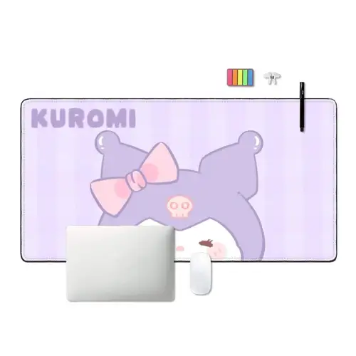 Imagen 2 del producto MINISO Sanrio Kawaii lindo gato Hello Kitty Cinnamoroll Kuromi My Melody alfombrilla de ratón alfombrilla de escritorio con almohadilla accesorios de juego