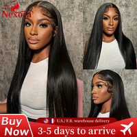 Glueless Bone Straight Lace Front Wig 4x4 5x5 Pre Cut Lace Wig Human Hair Ready To Wear Lace Closure Wig Natural Color For Women