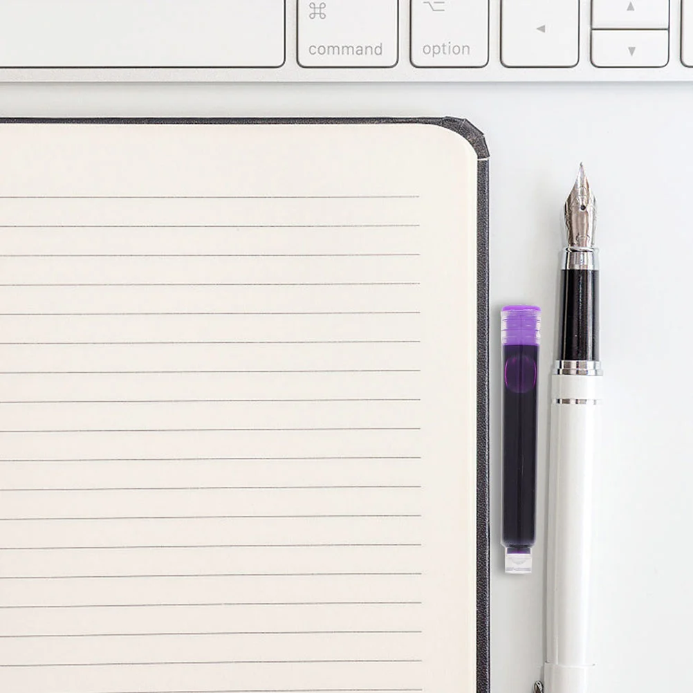 100 pçs colorido caneta tinteiro de tinta apagável recarregável absorvente de tinta de plástico para estudantes escritório escola artigos de papelaria canetas