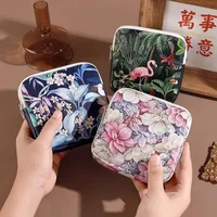 Bolsa de maquillaje cosmética creativa, monedero de gran capacidad, bolsa para toallas sanitarias, Mini organizador portátil de Cables de datos para mujeres y niñas