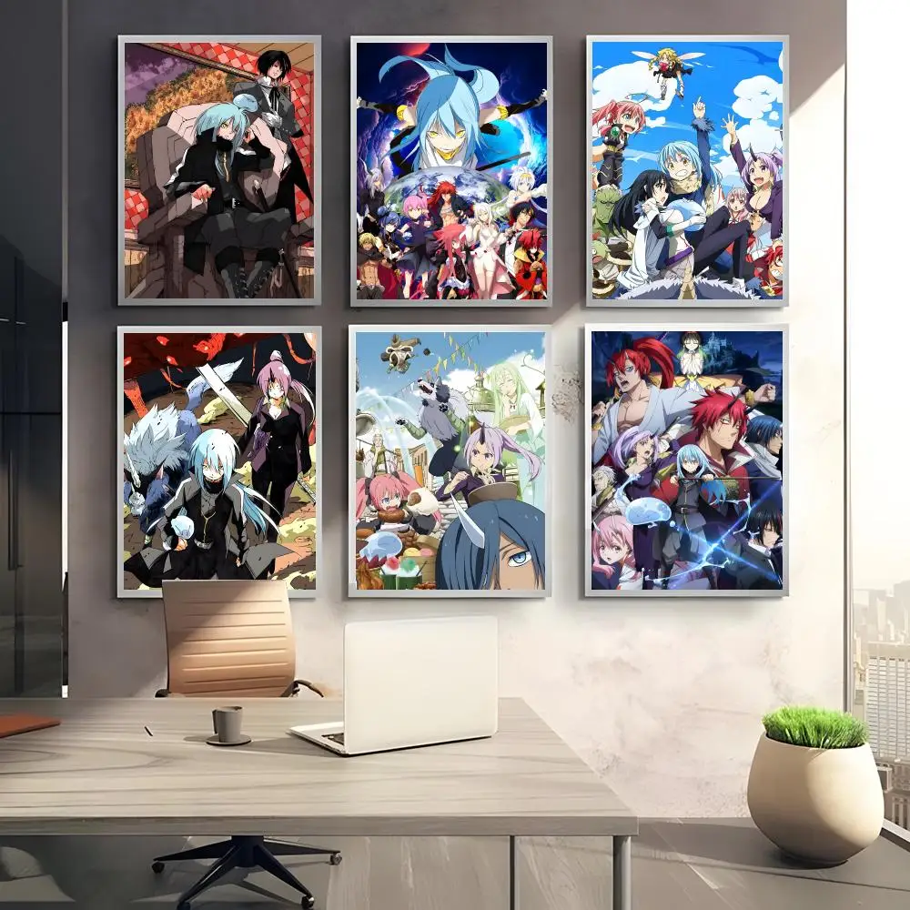 Fantasy Adventurous T-Time Reincarnated As A-Slime Poster Sticky Waterproof Coffee House Bar Room Wall Decor Gift