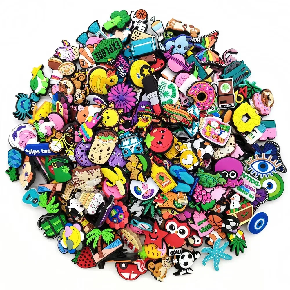 30/50/100 Stück, gemischte Auswahl, lustige PVC-Schuh-Charms, Cartoon-Accessoires, Dekorationen, Geschenke für Männer und Kinder, Armbänder, Unisex-Geschenk – Detail 3