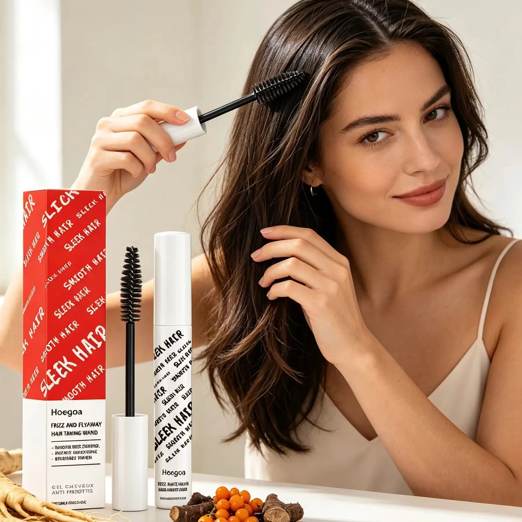 Hoegoa Flyaway Hair Taming Wand Smooth Hair Finishing Frizz Control Broken Hair Finishing Tool Anti Frizz Hair Styling Cream