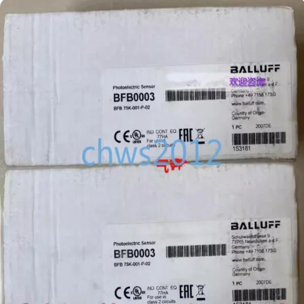 

2026 1 Pcs Bfb 75k-001-p-02 Bfb0003 Sensor Brand New Original Spot Plc