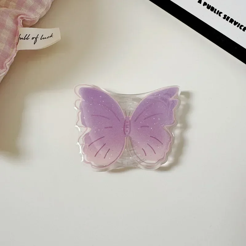 Braket Kupu-kupu Impian Pegangan Ponsel Tok Griptok Cincin Penyangga Ponsel Aksesori Universal Penyangga Ponsel Ikatan Simpul Indah