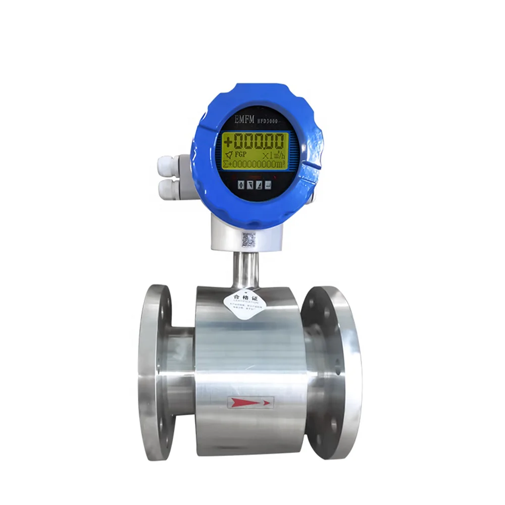 

SS304 Magnetic Flowmeter Sewage Seawater Brine Corrosive Liquid 4-20mA Pulse RS485 Electromagnetic Flow Meter