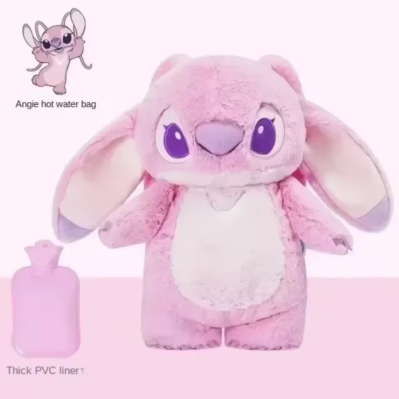 

Stitch Angel Lotso Warm Bottle Hot Water Bottles Kawaii Soft Winter Portable Warm Hand Protection Anime Toys Christmas Gifts