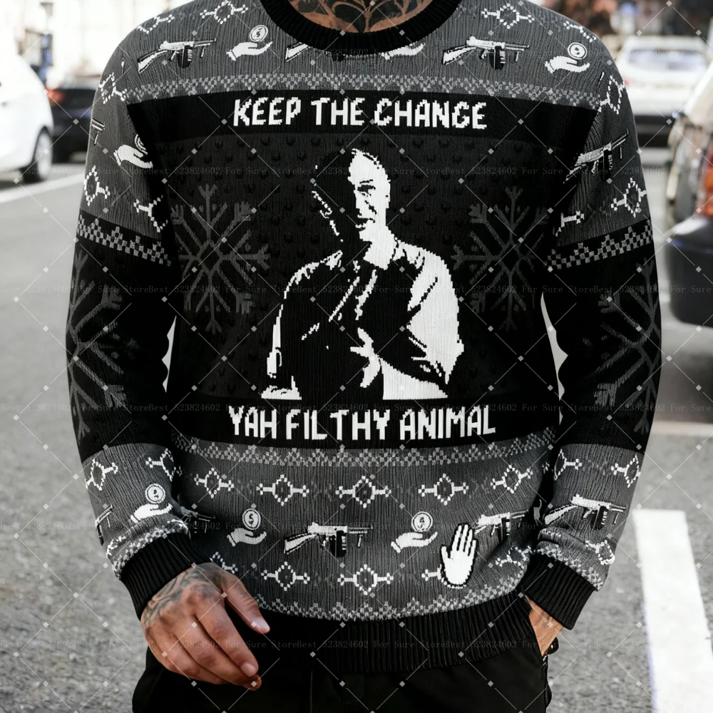 2026 الخريف الشتاء عيد ميلاد سعيد المنزل وحده القبيح عيد الميلاد البلوز الكرتون أنيمي النساء الرجال البلوز القمم هوديي البلوز #5