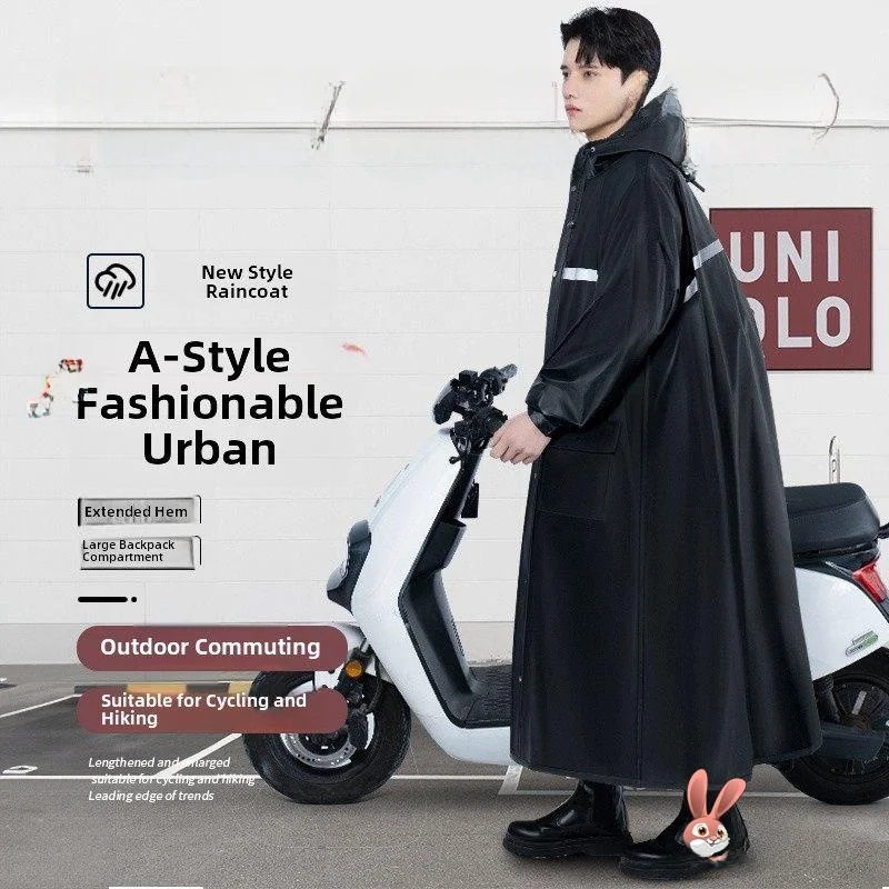 

Adult Car Outer Raincoat Long Split Easy to Remove Full Body Raincoat Breathable Ox Cloth Rain Gear for Adults