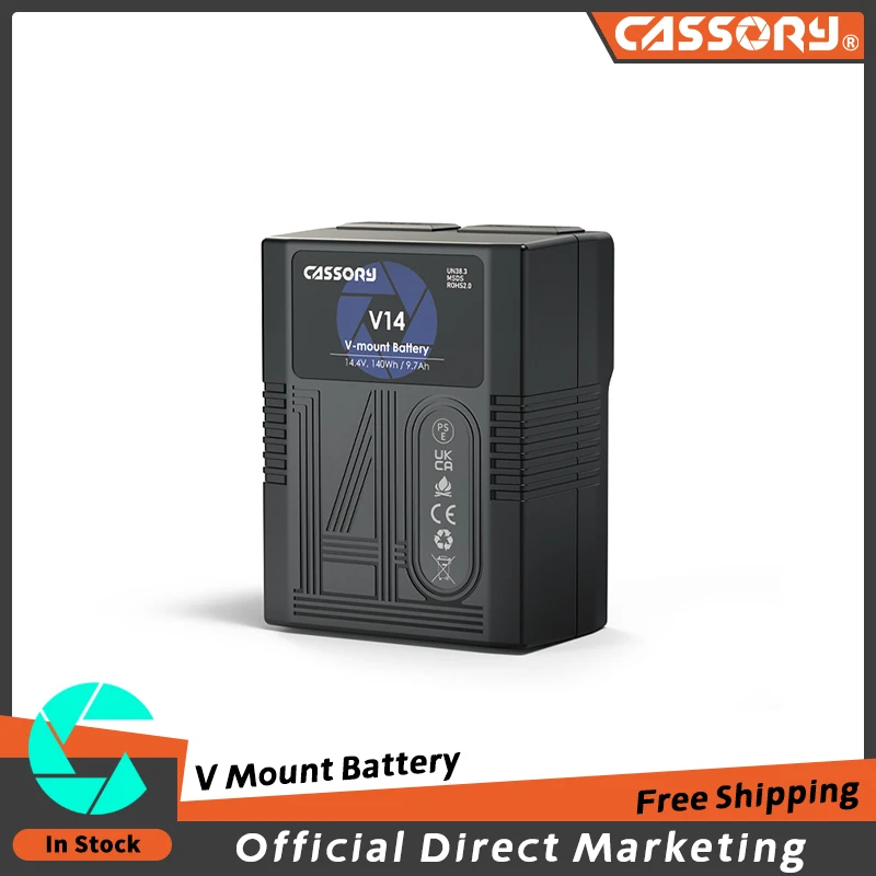 CASSORY V14 140Wh Pocket V-mount Battery Pack