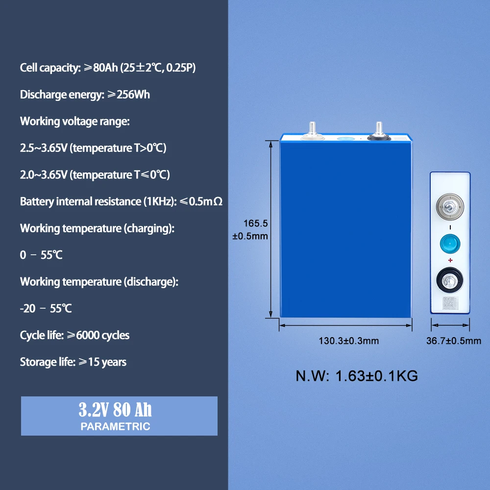 Imagem -03 - Eve Lifepo4 3.2v 50ah 80ah 105ah 160ah 230ah 280ah 304ah 306ah 314ah Baterias Recarregáveis Peças para Energia Solar Externa Diy