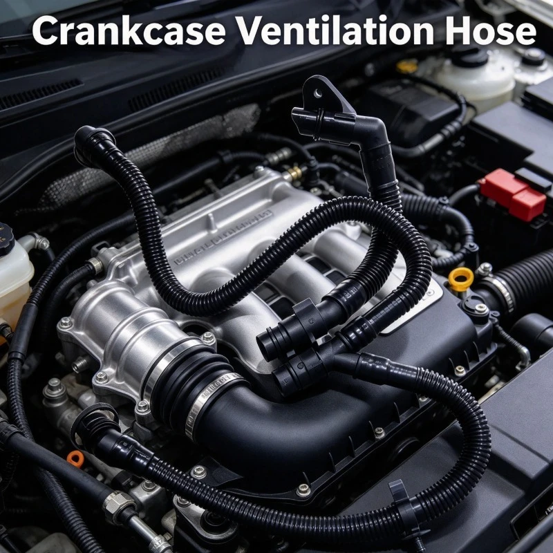 Crankcase Vent Hose Compatible with Audi A6 C6 2.8T, Part Number 06E103217T, Engine Breather Pipe Replacement