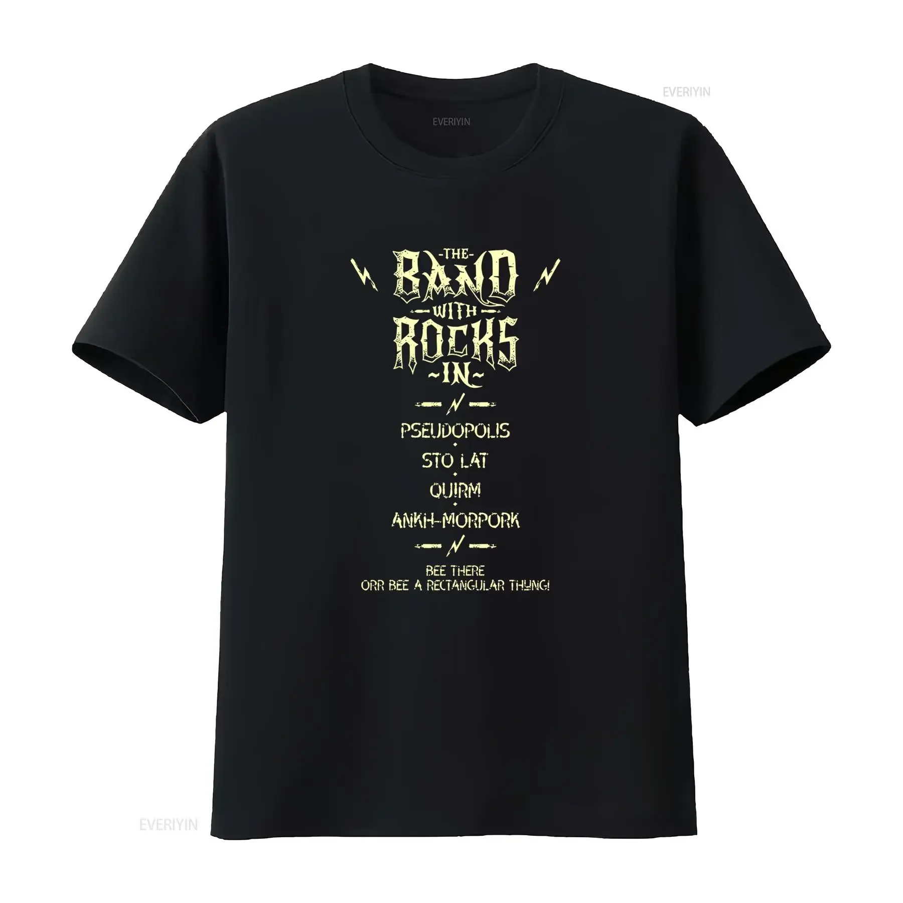 Terry Pratchett'S Discworld T Shirt Iconic Book Series Casual Round Neck Machine Washable English Language Version vintage