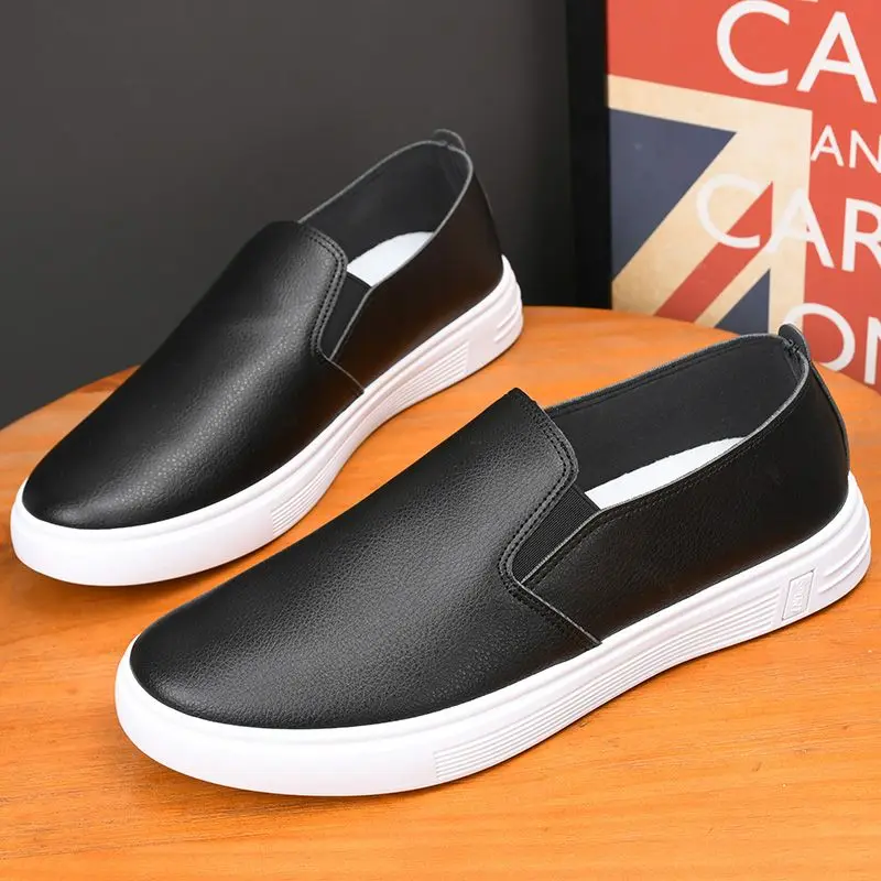 

2026 Spring Men's Casual Microfiber Leather Low Heel Waterproof Non Slip Slip On Kitchen Work Shoes