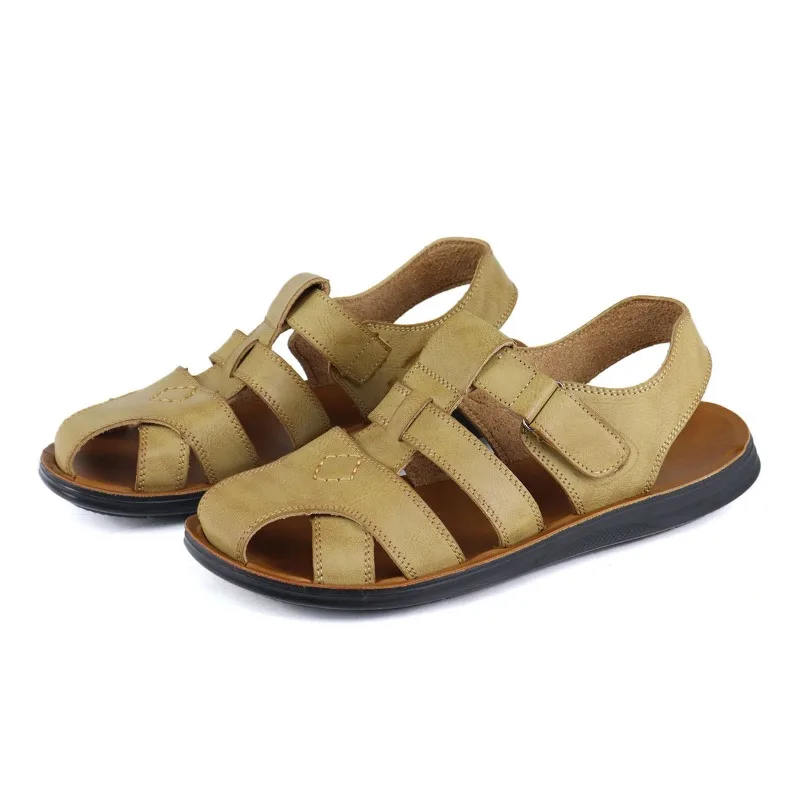 

Luxury Sandals for Men High Quality Cowhide Leather Sandal Fashion Outdoor Casual Sport Sandals for Men Non Slip Beach Sandalias