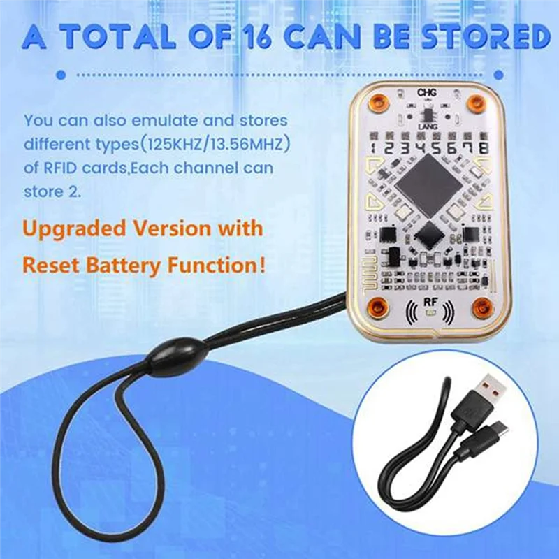 

Chameleon Ultra RFID Смарт-чип Readerr + 4XCUID 5XUID Брелок Эмулятор смарт-карт 125K 13,56M IC ID NFC Декодер карт-Y47A