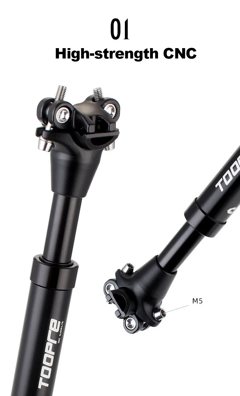 TOOPRE Fahrrad-Federsattelstütze MTB Stoßdämpfer-Sattelstütze 27,2 28,6 30,4 30,9 31,6 400mm 6061-T6 Aluminiumlegierung Sattelstütze 400mm – Detail 3