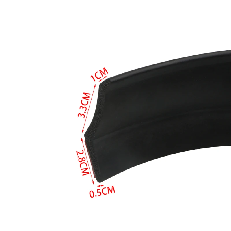 Universal carro amortecedor dianteiro spoiler lábios proteção adesivos 60mm largura 2.5m amortecedor dianteiro do carro lábio de borracha protetores para-choques do carro