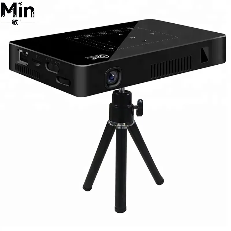 Mini Portable High Lumens 4K Supported DLP Projector 2G RAM Built in Pocket Projector for Home Outdoor