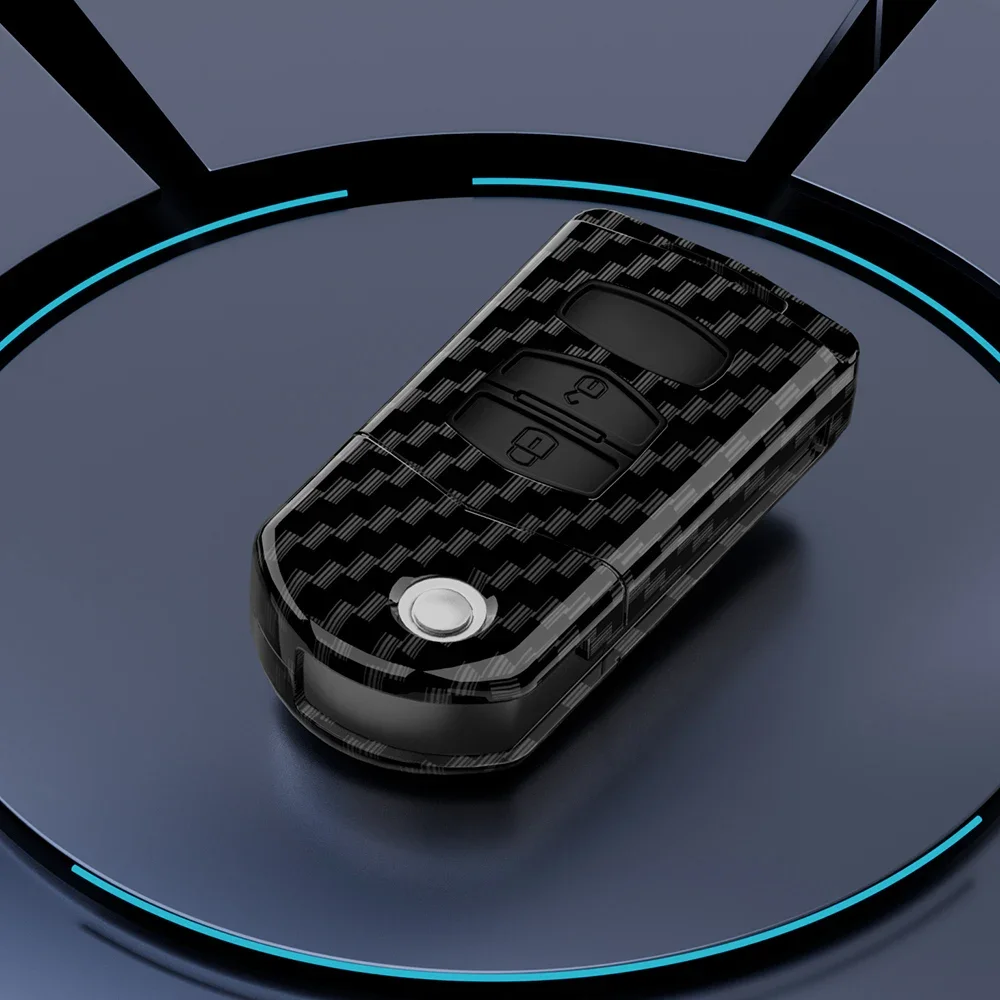 

Carbon Case For Mazda Miata Demio 2 3 5 6 M3 M5 M6 CX-5 CX7 CX9 RX8 MX5 MPV Fob Cover Protector