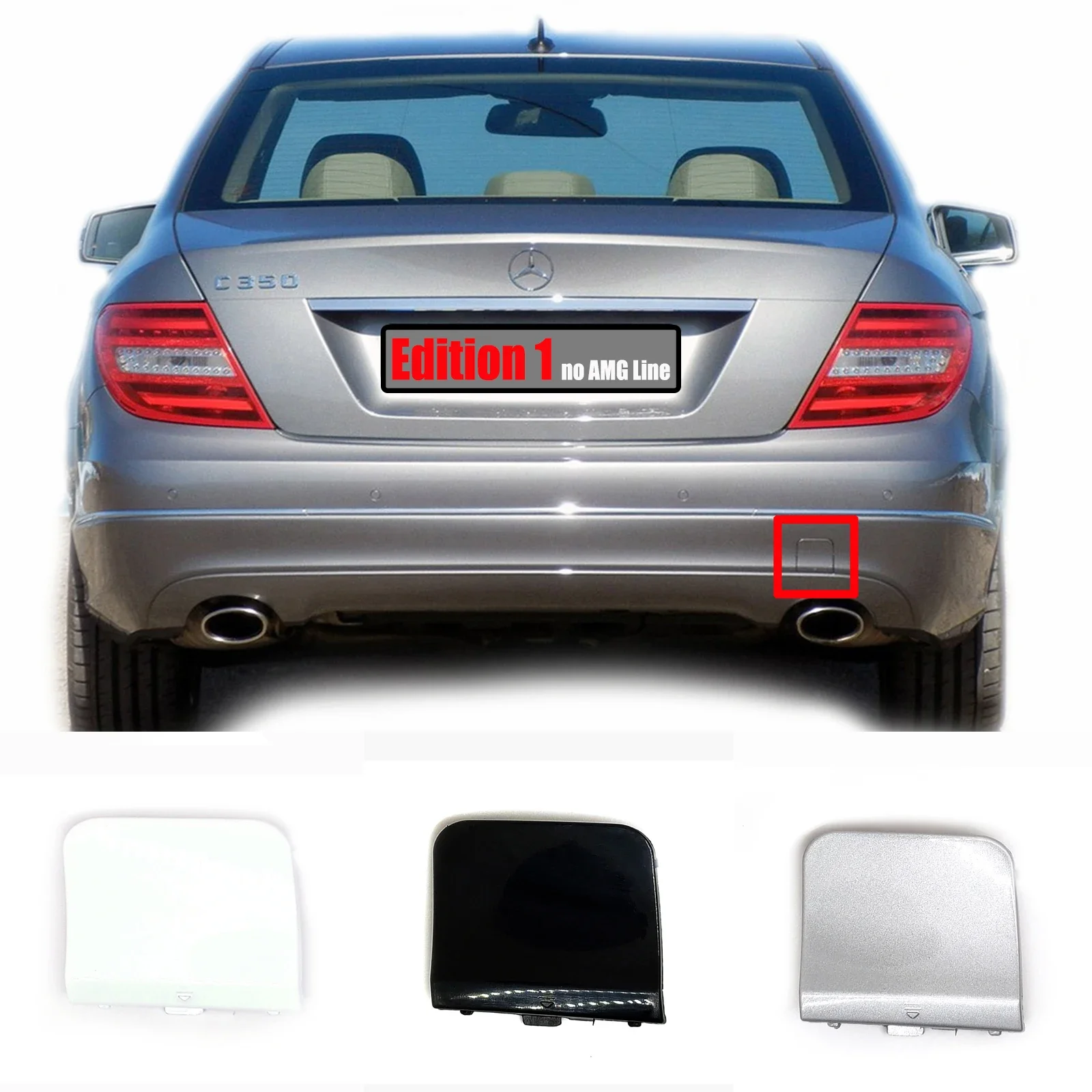 A2048855623 Fit 12-14 Mercedes-Benz C-Class Sedan(W204)Coupe(C204)220 230 250 280 300 320 350 REAR TOW COVER