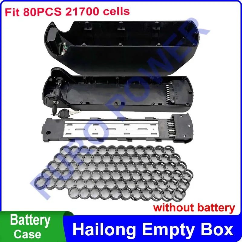 

Hailong Box Fit 80pcs 21700 Battery Case 8PIN Port POLLY Box 72V 60V 52V 48V 36V Nickel Strip 50A BMS For DIY EBike Battery Pack
