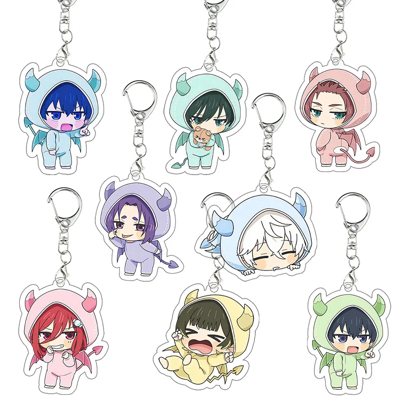 Little Devil Blue Lock Acryl-Schlüsselanhänger Student Isagi Yoichi Rin Sae Schlüsselring Reo Seishiro Hyoma Kreativitätsanhänger Geburtstagsgeschenk