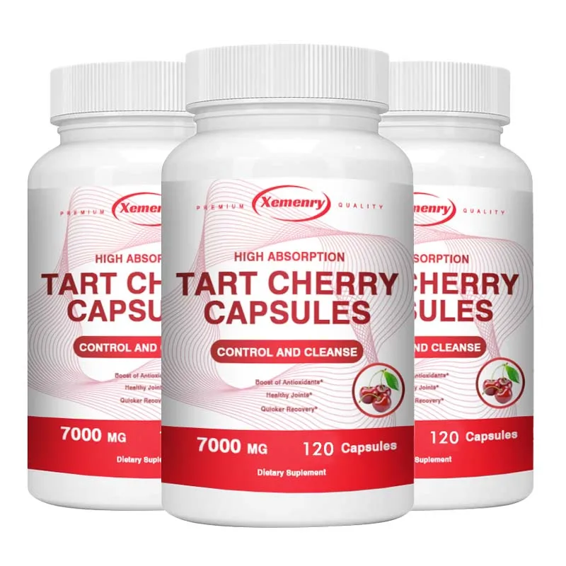 

Tart Cherry Capsules - Uric Acid Cleansing, Joint Support, Muscle Support, Sleep Health, Antioxidant
