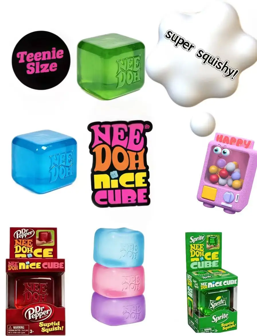 

Trending Nee Doh Jellyfish & Cube Squish Toy, Soft Jelly Squeeze Stress Relief Fidget Toy, Sensory NeeDoh for Kids & Adults