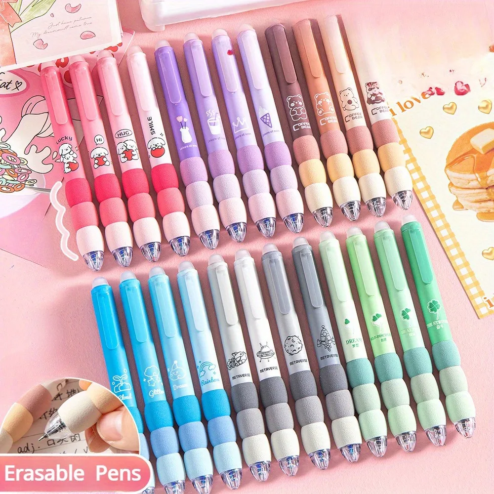 Imagem -02 - Suave Nuvem Grip Erasable Press Gel Pen st Ponta Caneta Esferográfica de Secagem Rápida Tinta Preta Acessórios de Escritório 05 mm Pcs por Caixa