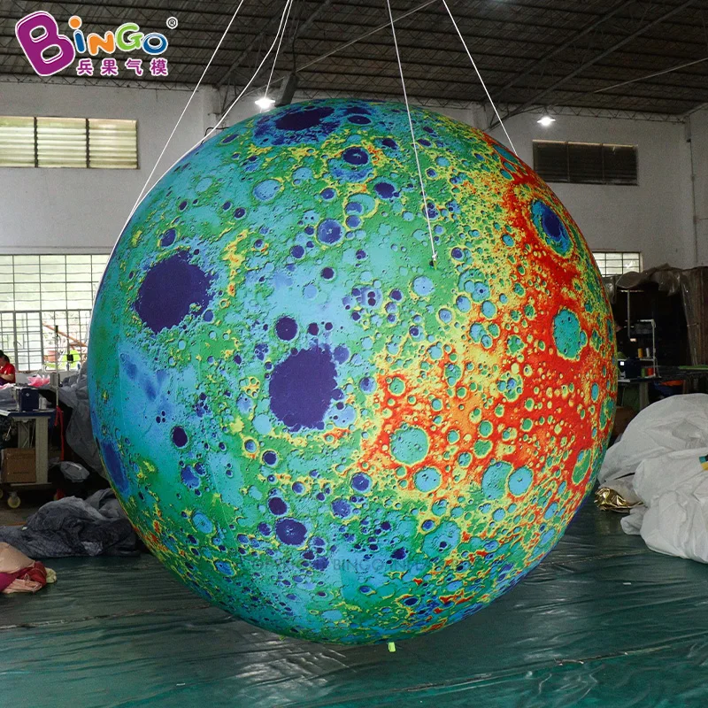 

Inflatable Moon Model Several Diameters Hanging Balloon With Led Light for Party Stage Decoration toys