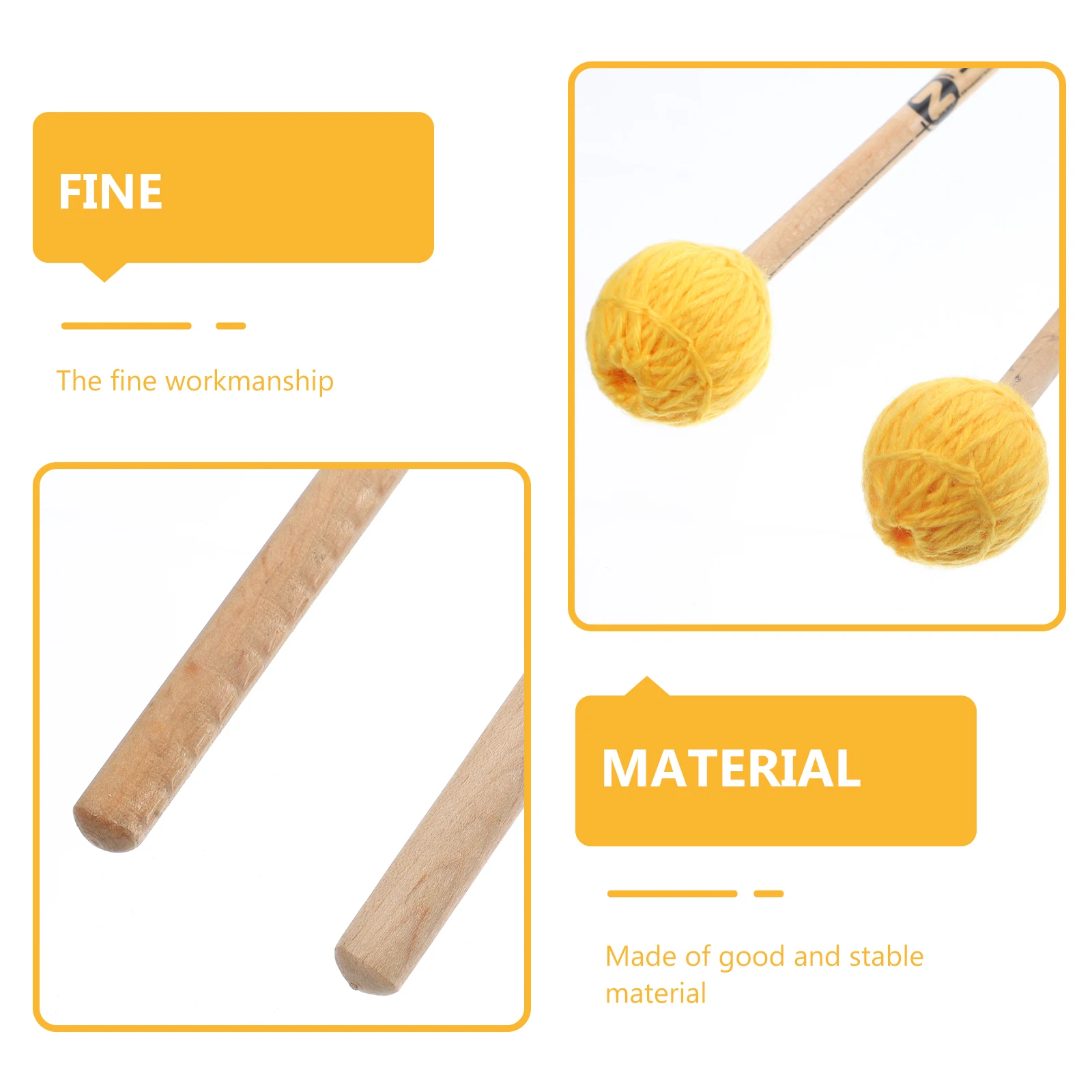 

2 Pcs Marimba Hammer Hand Drum Sticks Fun Gesture Shaped Drumstick Tongue Mallet Hammers Mallets Wood Handle DC