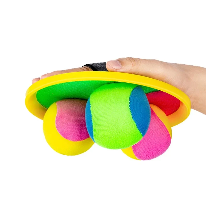 Crianças otário bolas pegajosas conjunto de brinquedos crianças esportes ao ar livre pegar bola jogo conjunto jogar e pegar pai-filho brinquedos interativos tmz