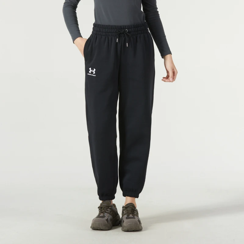 

Under Armour Essential Fleece Joggers Long Pants Fleece Loose Fit Cuffed Women's Pants Commuting Gym Training Pants 1373034-001