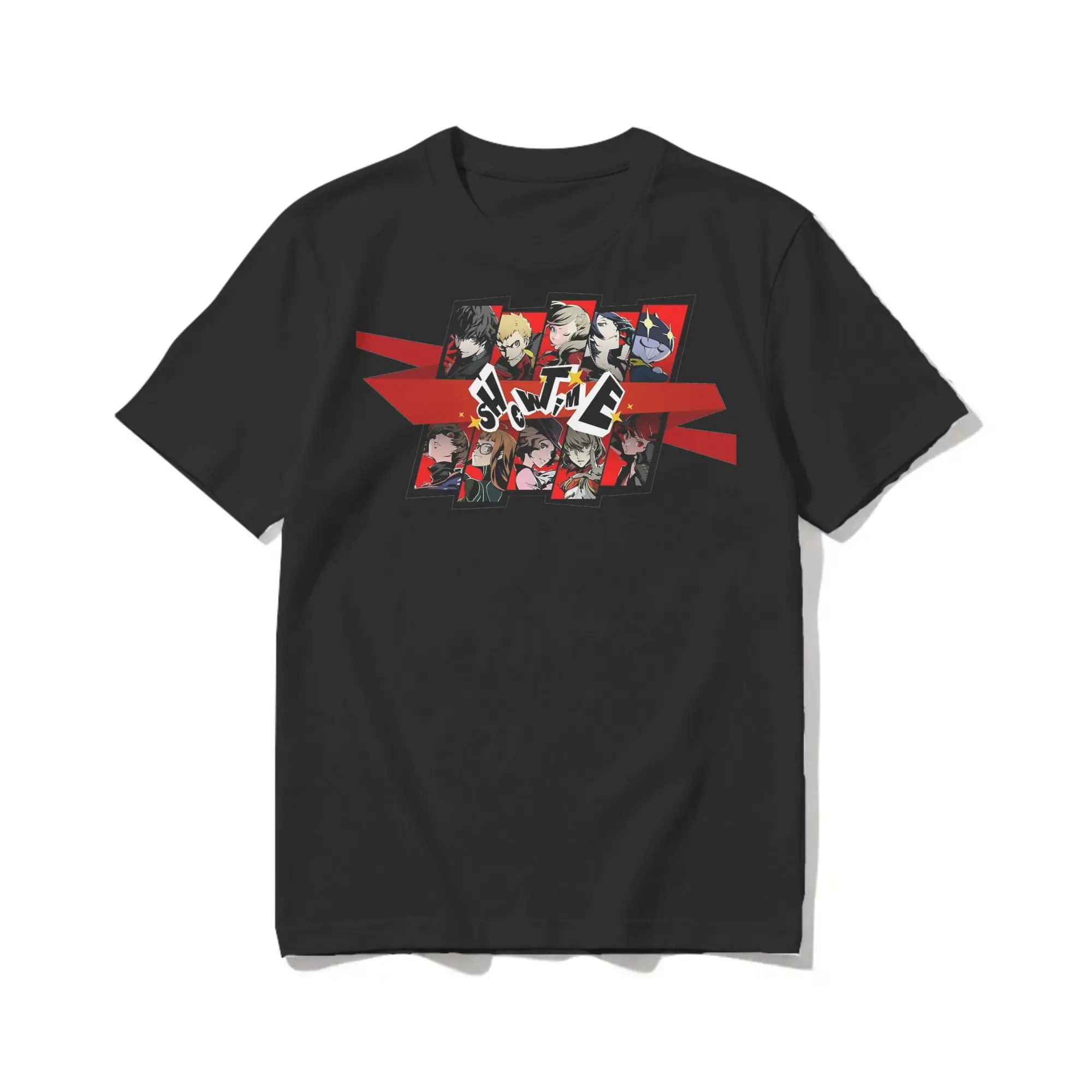 Men Women's Persona 5 Royal Showtime Group Collage T Shirts  100% Cotton Clothing Novelty Short Sleeve O Neck Tees Adult T-Shirt