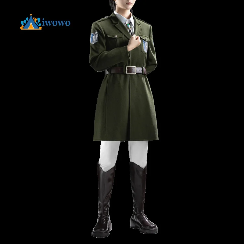 

Anime Attack on Titan‌ Cosplay Costume Eren Mikasa Levi Armin Scout Regiment‌ Uniform Embroidered Giant Coat Halloween Carnival