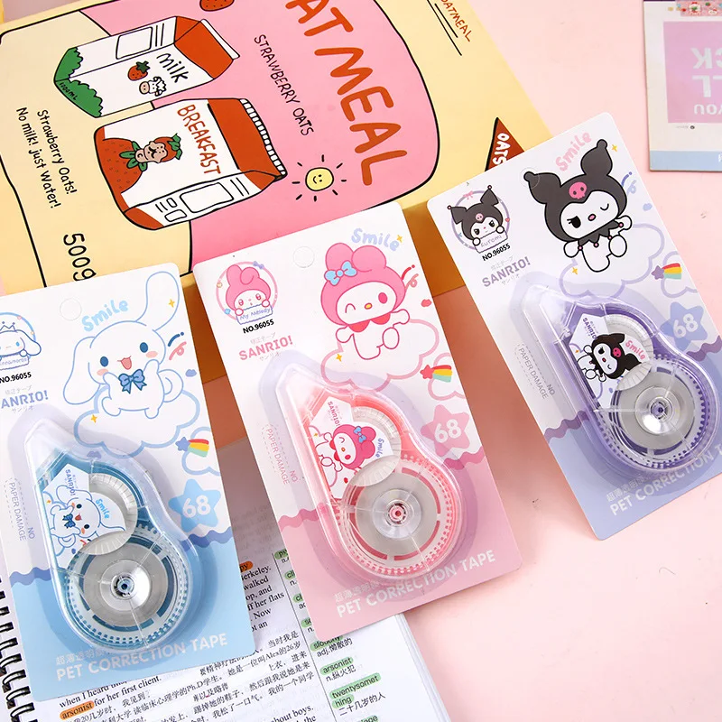 18 pcs/lot 5mm*15M Sanrio Kuromi Melody Cinnamoroll Correction Tape Promotional Stationery Gift School Office Supplies